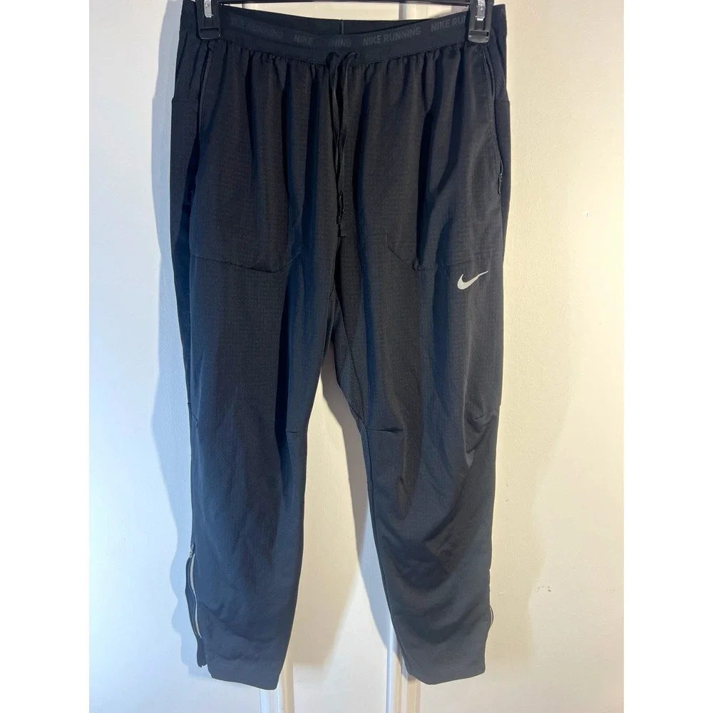 Nike Phenom Dri-FIT Running Pants Mens Large Black DQ4740-010 Zip Pockets